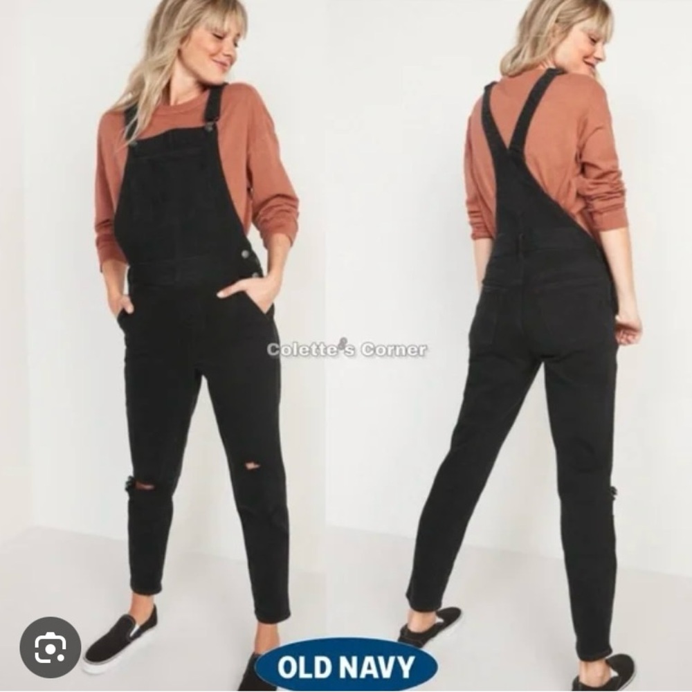 Old navy distressed overalls